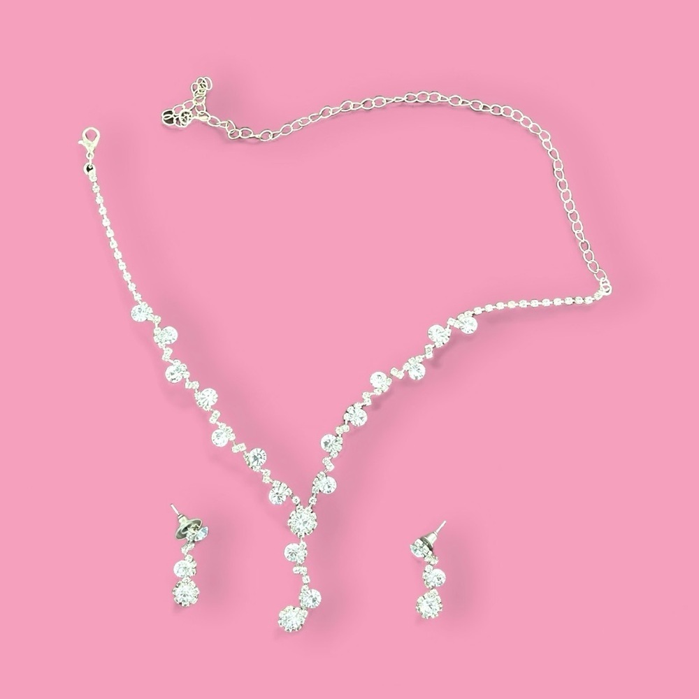 Diamond Necklace and Earrings Matching